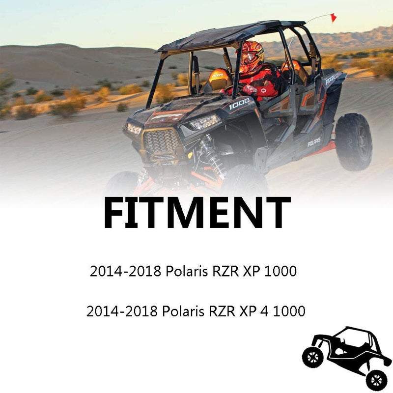 HJSIUTV UTV Front Half Windshield Scratch Resistant Replacement for Polaris RZR XP 1000 / 4 1000 2014-2018 Heavy Duty Windscreen Durable Unbreakable - Image 5
